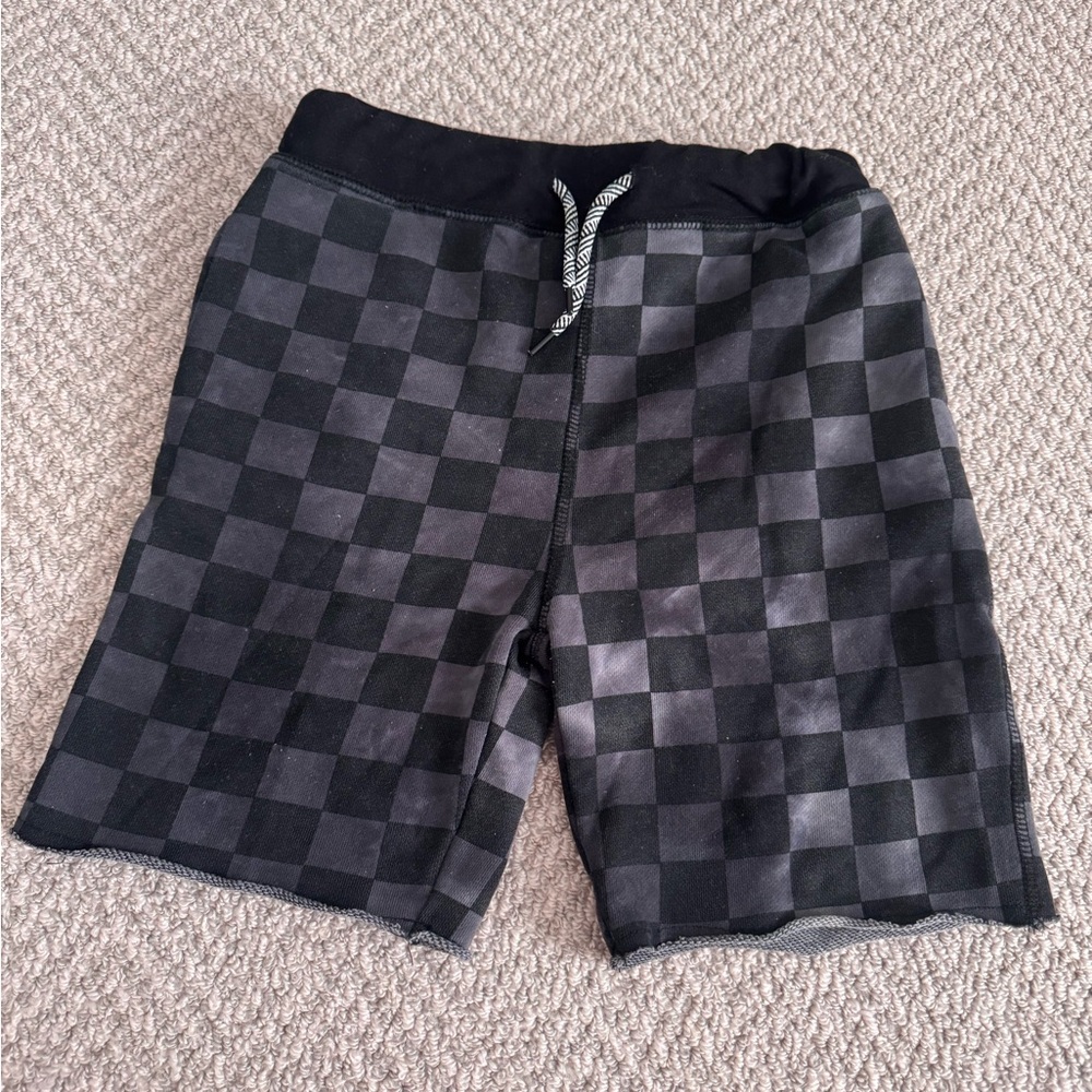 Appaman Black and Gray checkered camp shorts